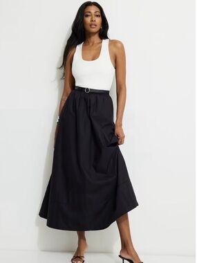Dynamite Black Long Women's Skirt - 100% Cotton *Lined